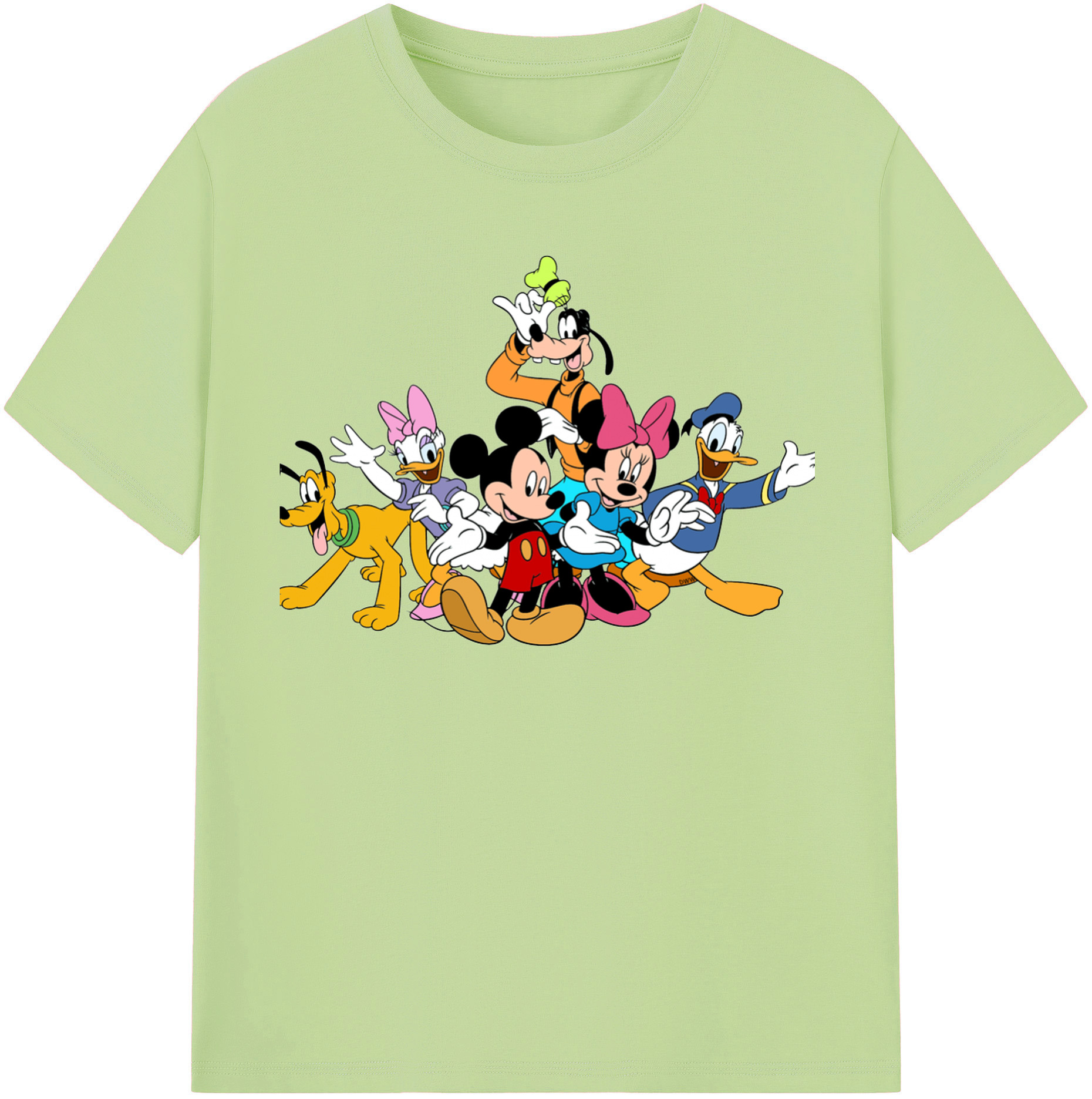 （画像用） ミッキーマウス Mickey Mouse 綿100％半袖Tシャツ（フロントプリント）